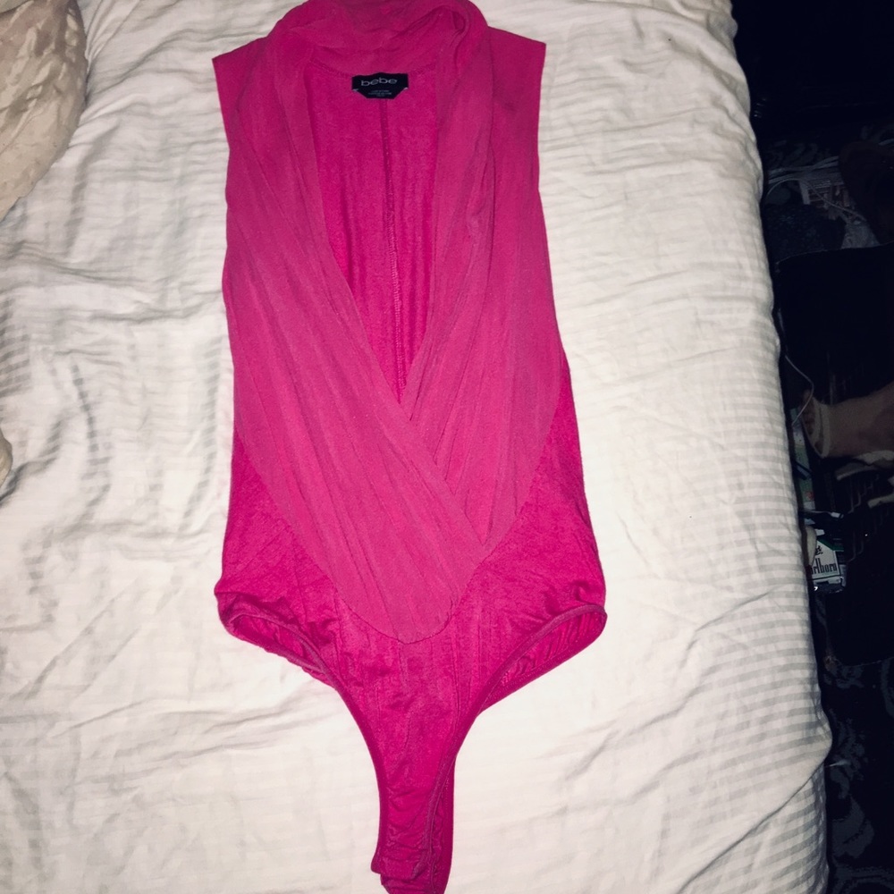 NEW BEBE OPEN FRONT SEXY ONESIE